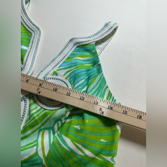 Lilly Pulitzer Tessa Shift Dress Size 2 in Green Sheen Fronds Place Beach EUC - Picture 4 of 8